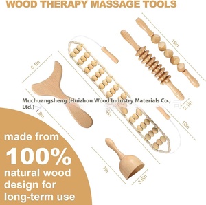 Bán buôn Gỗ Massage công cụ trị liệu Kit thoát bạch huyết Massager cho cơ thể định hình Cellulite gua SHA vẻ đẹp chăm sóc cá nhân - Product Image 4