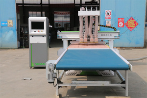 Panel Furniture Working Center with <strong>Auto</strong> <strong>Loading</strong> and Unloading Wood Cutting Machine 4 Spindle <strong>Cnc</strong> Wood <strong>Router</strong> - Product Image 2