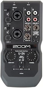 Interfaz de audio USB portátil Z/oom, diseño práctico de plástico duradero de 2 canales con 2 entradas combinadas XLR/TRS, salidas MIDI I/O RCA - Product Image 5