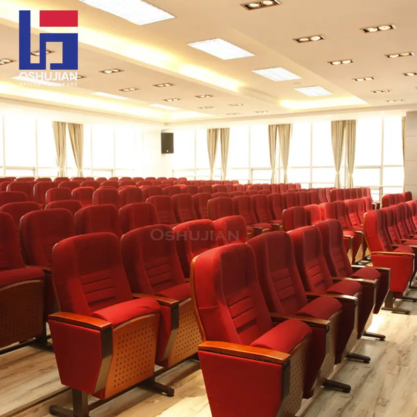 Chaises de cinéma à vendre avec sièges en bois pour salle de conférence hôtel école