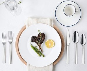 Cạnh vuông gương đánh bóng thép không gỉ Flatware Set tái sử dụng bạc dao kéo bao gồm nĩa dao Muỗng Bạc - Product Image 5