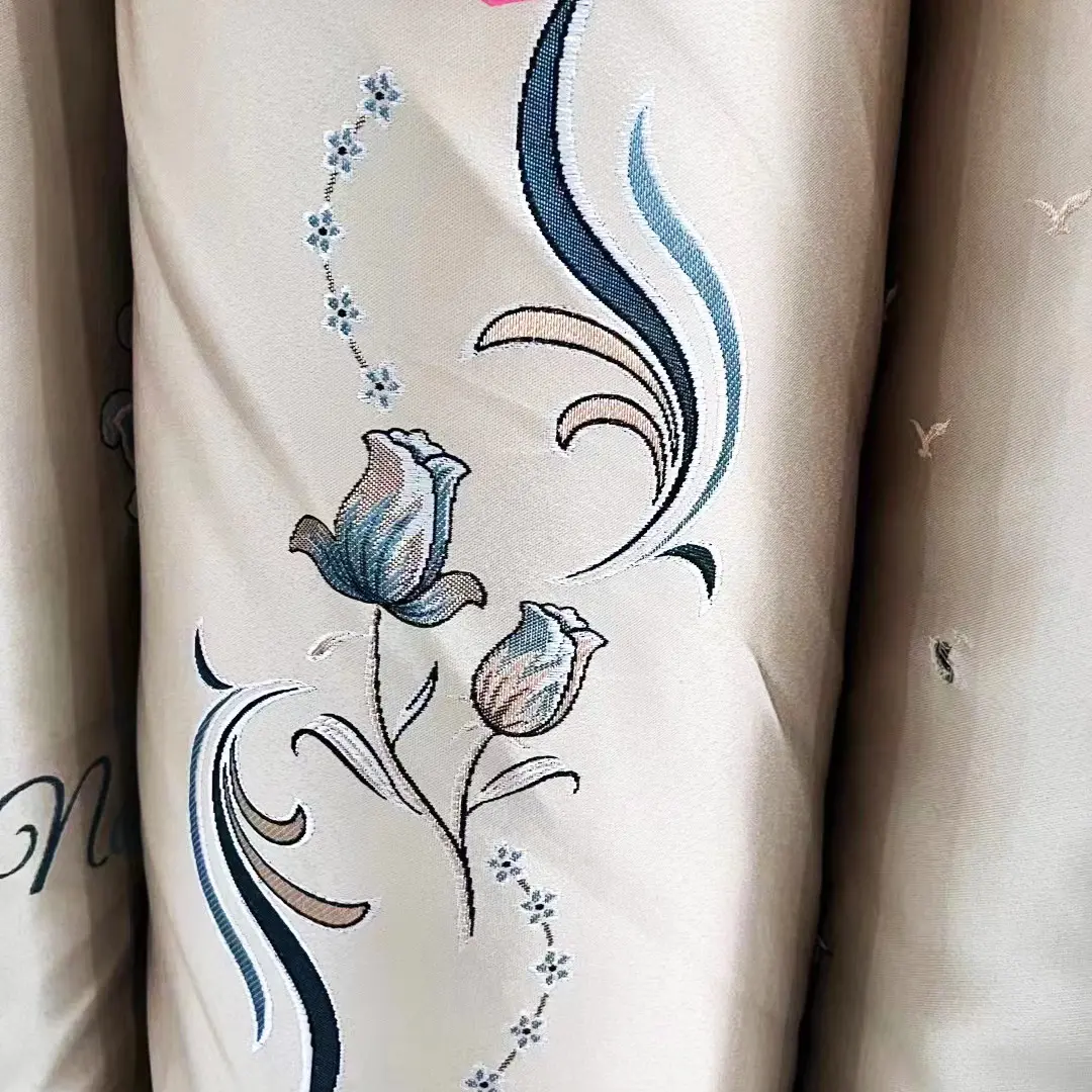 Vari disegni moderni 280CM di larghezza tessuto per tende Jacquard 100% poliestere di alta qualità In Stock