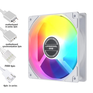 Cheap Fixed Color case Fan rainbow Colorful <strong>Build</strong> the <strong>Computer</strong> 4pcs 5pcs 6pcs Fan Kit White Box Packing <strong>Customized</strong> Package - Product Image 2