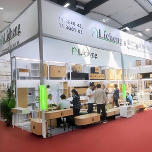 现代乡村农家茶几，带可扩展的侧茶几实木和藤饰面，用于客厅茶会 - Product Image 6