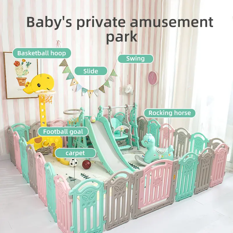 Clôture de meubles personnalisables de haute qualité pour enfants, grande cour de jeu, parc intérieur en plastique pour bébés enfants