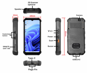 USB3.0ポートType-<span class=keywords><strong>C</strong></span>クイックチャージ頑丈なタブレットを備えた11ハンドヘルドタブレット用6.5インチWindowsN100用<span class=keywords><strong>Windows</strong></span>