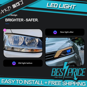 ไฟหน้า LED สำหรับ V w ไฟหน้าแบบ Jetta GLI 2011-2018รุ่นยุโรปนำ DRL HID Bi Xenon อัพเกรดเลนส์ - Product Image 4