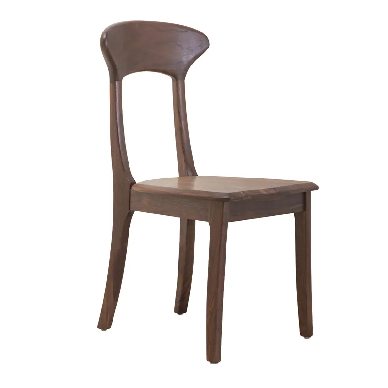 En çok satan wabi-sabi sandalyeler Modern İtalyan Minimalist yemek odası sandalyeleri ev mobilya tasarım ceviz ahşap bacaklı sandalye