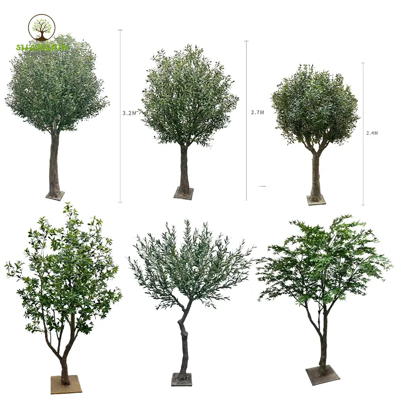 Decorazione per interni quasi naturale finto Bonsai 6ft 240cm 2.4m finto finto piante in plastica decorativa albero artificiale di olivo per la decorazione della casa