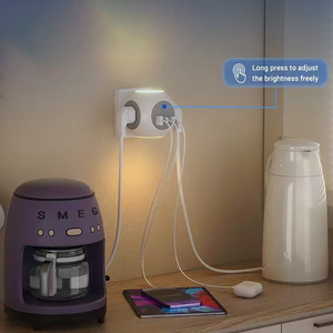 Extensor de salida de enchufe de CA múltiple de 125V y 1875W DE FÁBRICA DE Shenzhen, enchufe de cubo de escritorio multifuncional con puerto USB, cargador de pared con puerto de TYPE-C - Product Image 3
