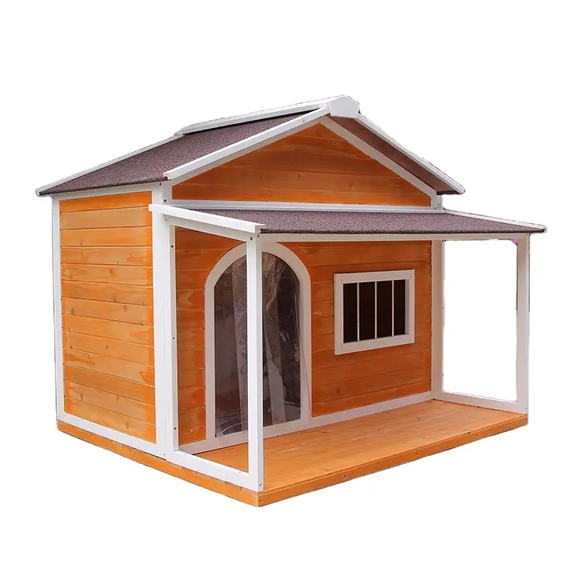 Ahşap köpek evi kulübesi açık ve kapalı özelleştirilmiş boyutu ahşap Pet köpek kedi evi
