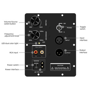 Class D HiFi Wireless DIY Integrated Subwoofer Power Plate 200 Watt with <strong>Output</strong> <strong>RCA</strong> PCBA for Speaker Bass Amplifier Board - Product Image 4