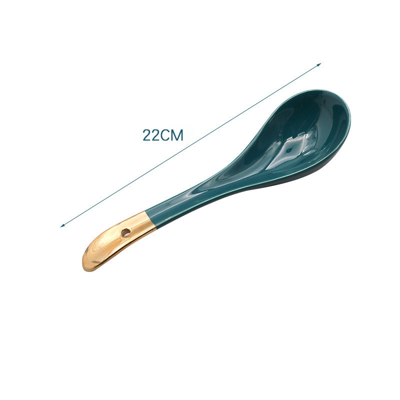 Green 22 cm soup spoon