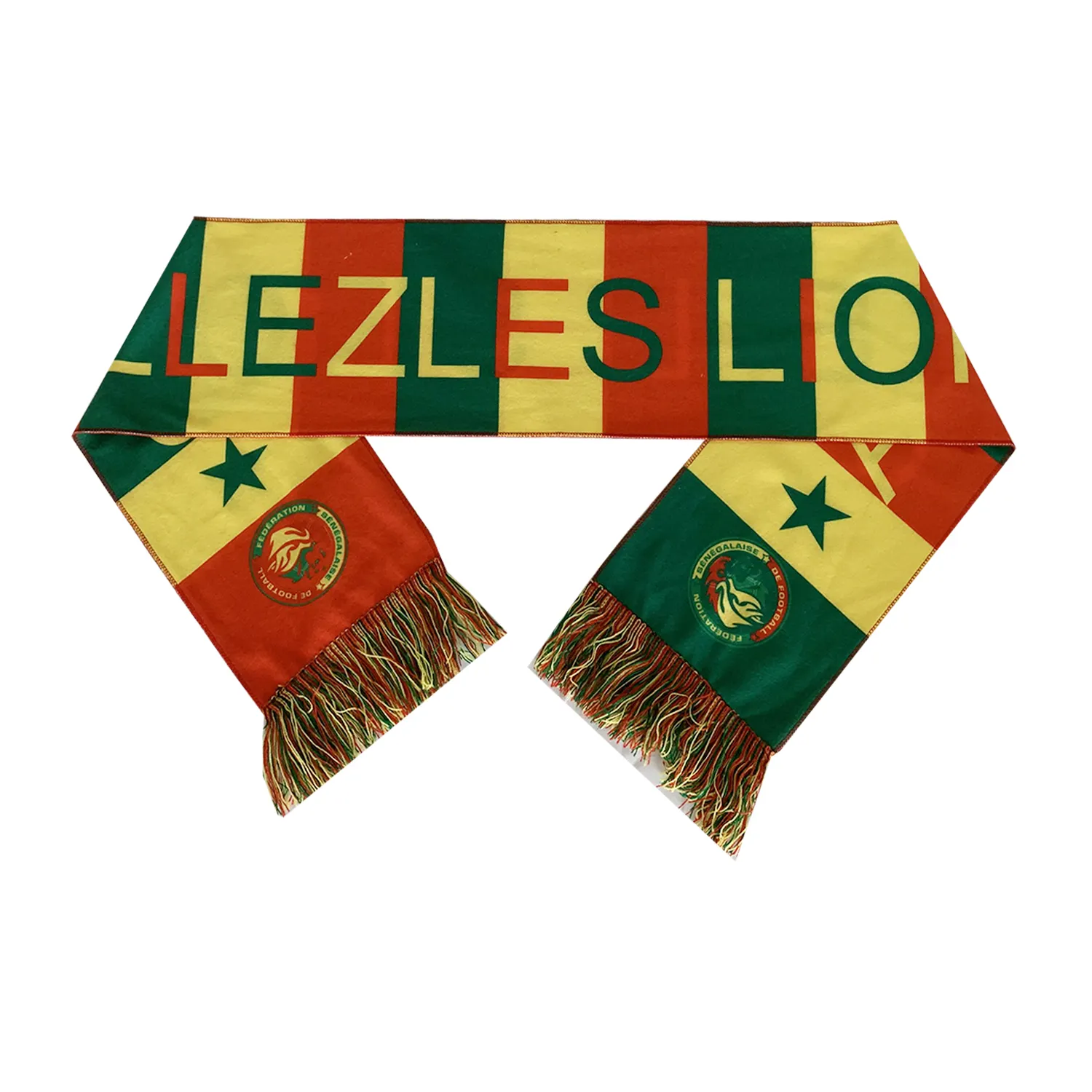 Fleece custom logo football soccer style club team promotion sports fan scarf