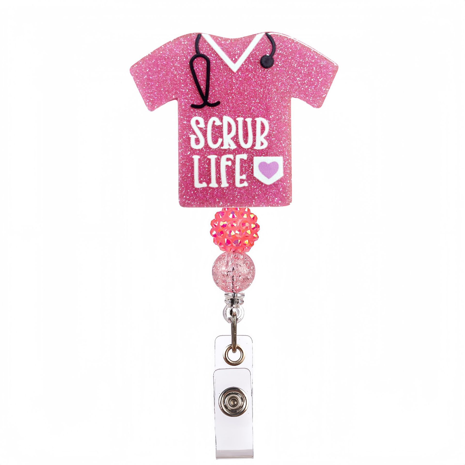 Pink Beaded nurses uniform