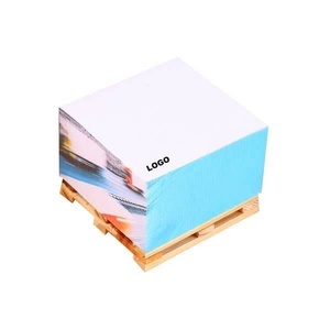 可定制的高质量激励粘性音符立方体B锁印在4面，木托盘 - Product Image 2