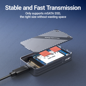 JEYI USB 3.1 Gen2 10gbps固态硬盘机箱适配器MSATA至C型端口铝壳内置固态硬盘 - Product Image 4