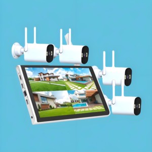 Pantalla de monitoreo LCD de 10,1 pulgadas 4*3MP transmisión WiFi visión nocturna NVR conjunto de monitoreo CCTV sistema de cámara de seguridad - Product Image 5