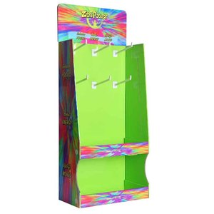 Vendita al dettaglio PDQ da banco da esposizione scatola da esposizione in cartone tavolo da banco Pop espositore con gancio