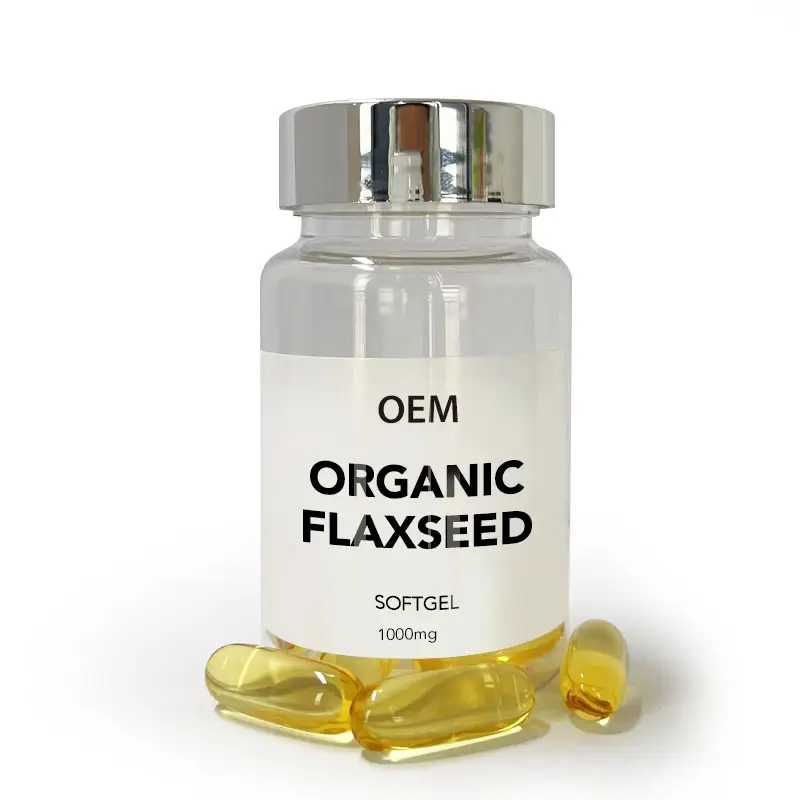 OEM Orgânico Óleo De Linhaça Softgels Com Omega-3 6 9 Softgel com gelatina Softgel