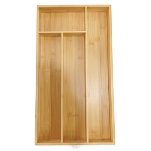 4-Khe Cắm 100% Tre Đồ Dùng Ngăn Kéo Tổ Chức Bạc/Flatware/Bộ Đồ Ăn Nhà Bếp/Phòng Tắm/Phòng Khách Không Gian Công Cụ - Product Image 6