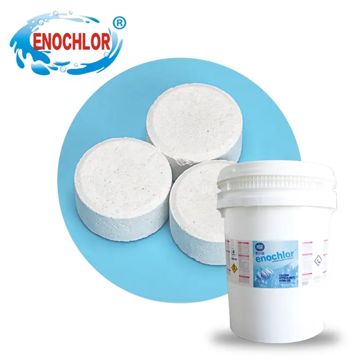 China hot sale chlorine tabs 3 inch 70 calcium hypochlorite price for water treatment