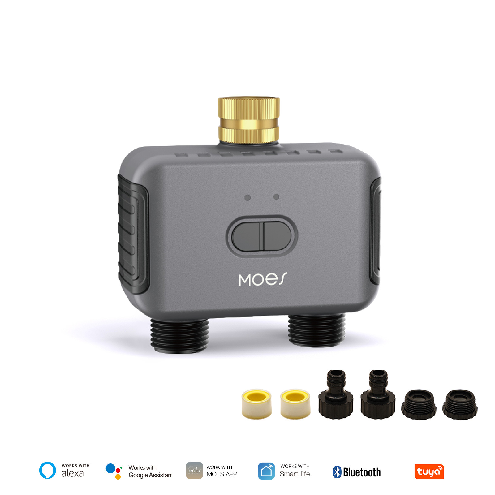 European British G3/4 bluetooth double outlet irrigation valve