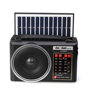 Solar Powered Dynamo <strong>Wind</strong> <strong>up</strong> Rechargeable AM FM Radio Music with <strong>LED</strong> Torch Multifunction Solar Radio - Product Image 1