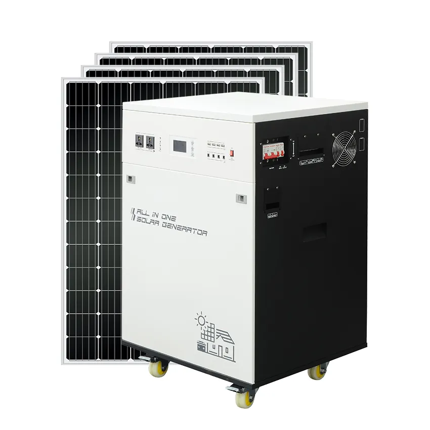 Todo en uno eléctrico más pequeño 1000 de 3000 vatios portátil nueva energía estación de energía Solar 4000w generador de 5000w con inversor
