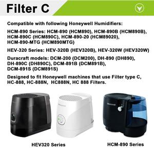 Honeywell HC-<span class=keywords><strong>888</strong></span> HC-888NフィルターC HCM-890 HEV-320シリーズDCM-200、DH-890と互換性のある加湿器ウィッキングフィルター