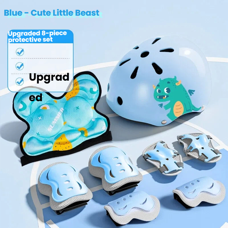 Set di 8 protezioni per casco "Blue-Cute Little Beast-Hip"