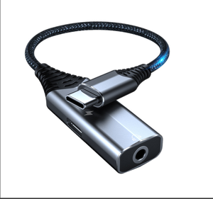 高品质2 in 1 USB C至3.5毫米音频适配器，具有快速充电功能 - Product Image 5