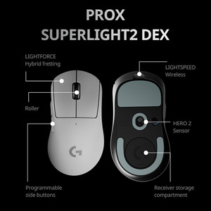 全新原装罗技G Pro X Superlight 2 Dex轻量级双模游戏鼠标鹰眼光学USB接口-现货 - Product Image 2