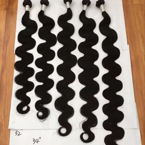 30 32 34 36 Inch Raw Indian Straight Hair Weave , Peruvian 100% Human Hair Extensions, Bundles Xuchang Long Natural Hair