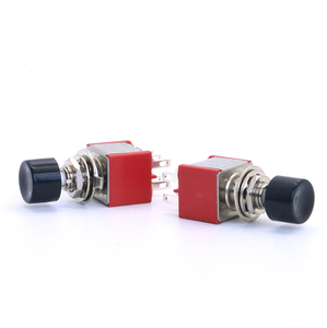 DS-622 EIN EIN 6Pin DPDT Druckknopf schalter 2A 250VAC/ 5A 125VAC EIN-(EIN) Rotes Gehäuse 6MM kleiner Druckknopf - Product Image 6