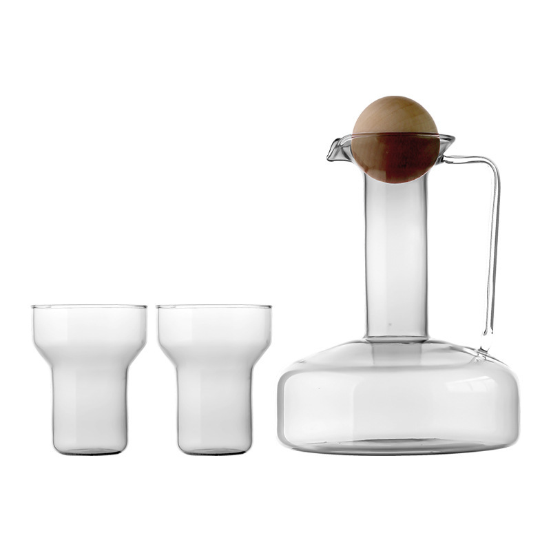 1 olla + 2 tazas/juego cisne transparente