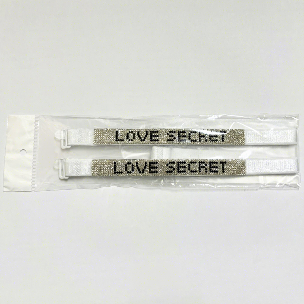 Modèle secret Lovse avec bandoulière ornée de diamants-blanc