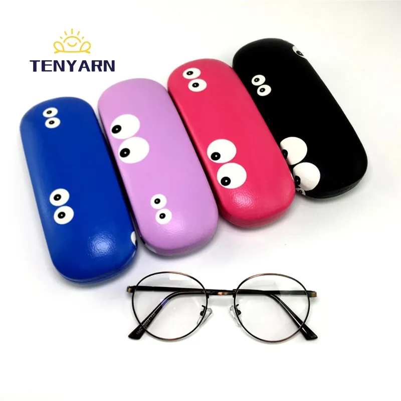 Tenyarn 아이 귀여운 하드 광학 프레임 케이스 안경 안경 케이스 사용자 정의 색상 로고 브랜드 이름 안경 케이스