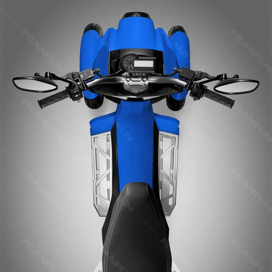 New design E-mobility scooter 1500W All-Terrain Three wheel electric vehicle motorcycle with 2 front wheel