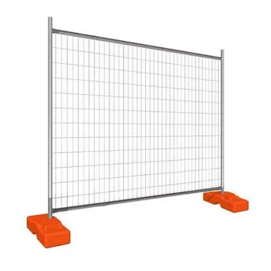 A cerca provisória facilmente instalada de Austrália almofada a cerca provisória personalizada de 2.4m 2.9m para o canteiro de obras