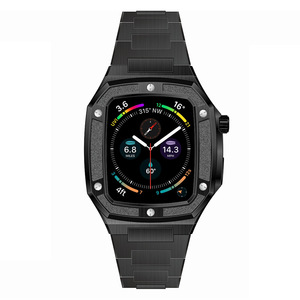 สต็อก 2021 คุณภาพสูงสแตนเลสสตีลสีทอง OEM 44 มม.นาฬิกาสมาร์ทสําหรับ Apple - Product Image 2