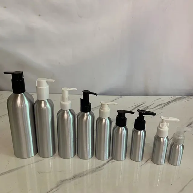 Hengjian Shampoo Gel doccia contenitore 30ml 50ml 80ml 100ml 120ml 150ml 250ml 500ml pompa lozione alluminio flacone per la cura personale
