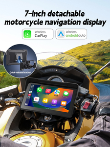Jmc 7inch không dây Carplay <span class=keywords><strong>Android</strong></span> tự động chống thấm nước xe máy thiết lập an ninh BT cuộc gọi màn hình cảm ứng điều khiển bằng giọng nói - Product Image 6