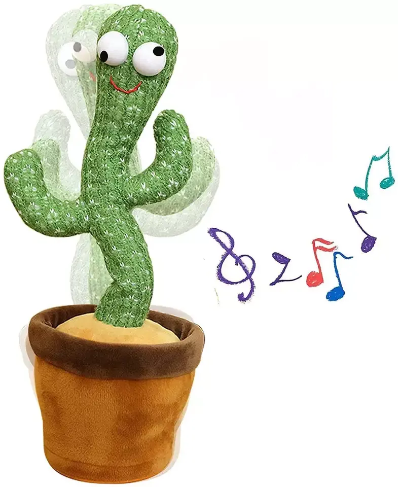 Simpatico vaso di fiori farcito canta danza Cactus giocattolo animali di peluche peluche Cactus peluche