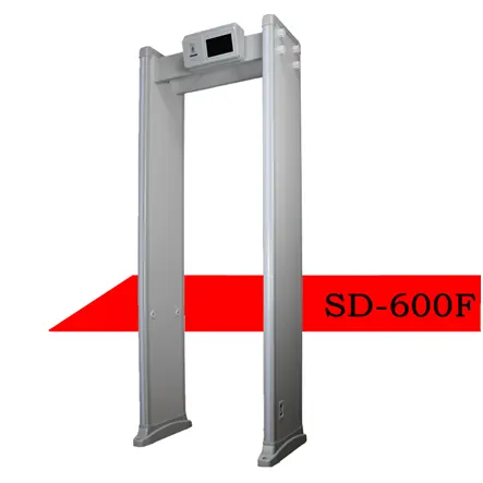 2019 del nuovo portatile di Sei di rilevamento zone a piedi attraverso il telaio della porta del corpo scaning metal detector SF-600