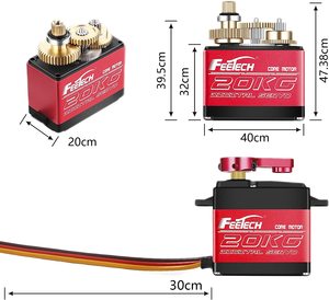 Серводвигатель MG996R 15 кг 20 кг для модели RC и Raspberry Pi Робототехника Обучающий робот 90/180/360 градусов самодельный металлический материал"