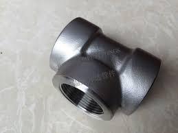 METAL 2&quot; Equal Threaded Forged Tee | ASTM <strong>A815</strong> UNS <strong>S31803</strong> Duplex Stainless Steel ASME B16.11 for High-Pressure Pipelines - Product Image 5