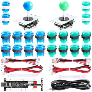 2-Player DIY <strong>Arcade</strong> Kit Zero Delay 2X <strong>USB</strong> Encoder+2X Joystick+20x LED <strong>Arcade</strong> Buttons for PC, MAME, Mac &amp; <strong>Raspberry</strong> <strong>Pi</strong>