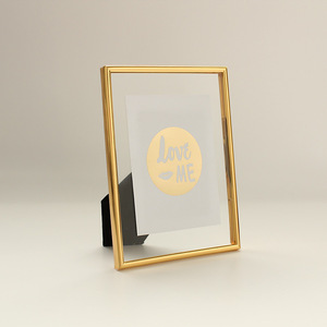 Retro Metal Crafts Simple Photo <strong>Frame</strong> Glass Art <strong>Thin</strong> Metal Picture <strong>Frame</strong> Custom A4 Gold <strong>Frame</strong> - Product Image 5
