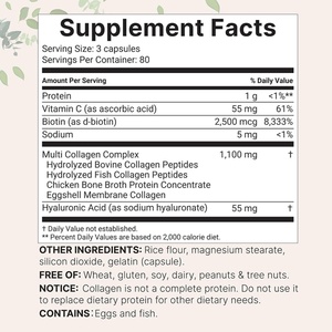 OEM/ODM 8 in 1 Multi <strong>Collagen</strong> Capsules - Hydrolyzed <strong>Collagen</strong> Peptides of Types I, II, III, V, X - Product Image 6